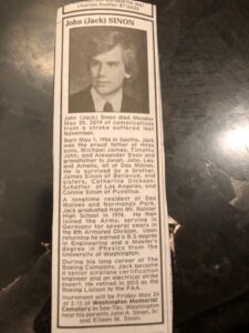 Obituary: John Sinon